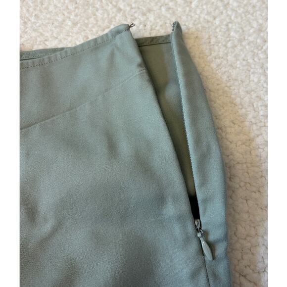 Chico's Pants Women's Ankle Sz 0 (US 4) Sage Straight Leg Cotton Blend Side Zip - Picture 6 of 8